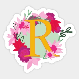 Monogram R, Personalized Initial Sticker